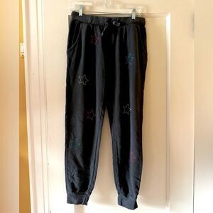 CHRLDR dark gray embroidered star jogger style sweatpants w side pockets M